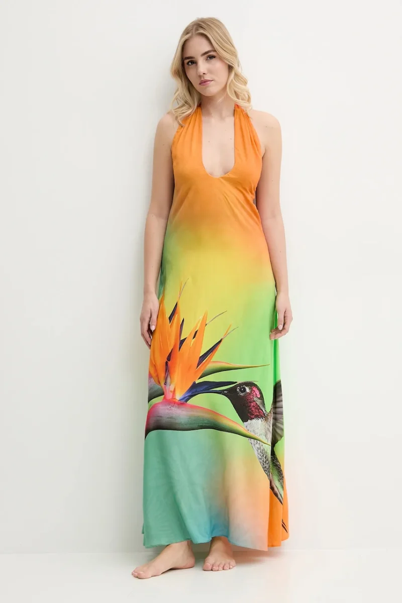 Desigual rochie de plaja COLIBRÍ DRESS