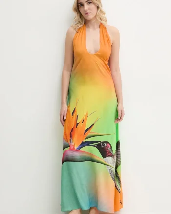 Desigual rochie de plaja COLIBRÍ DRESS