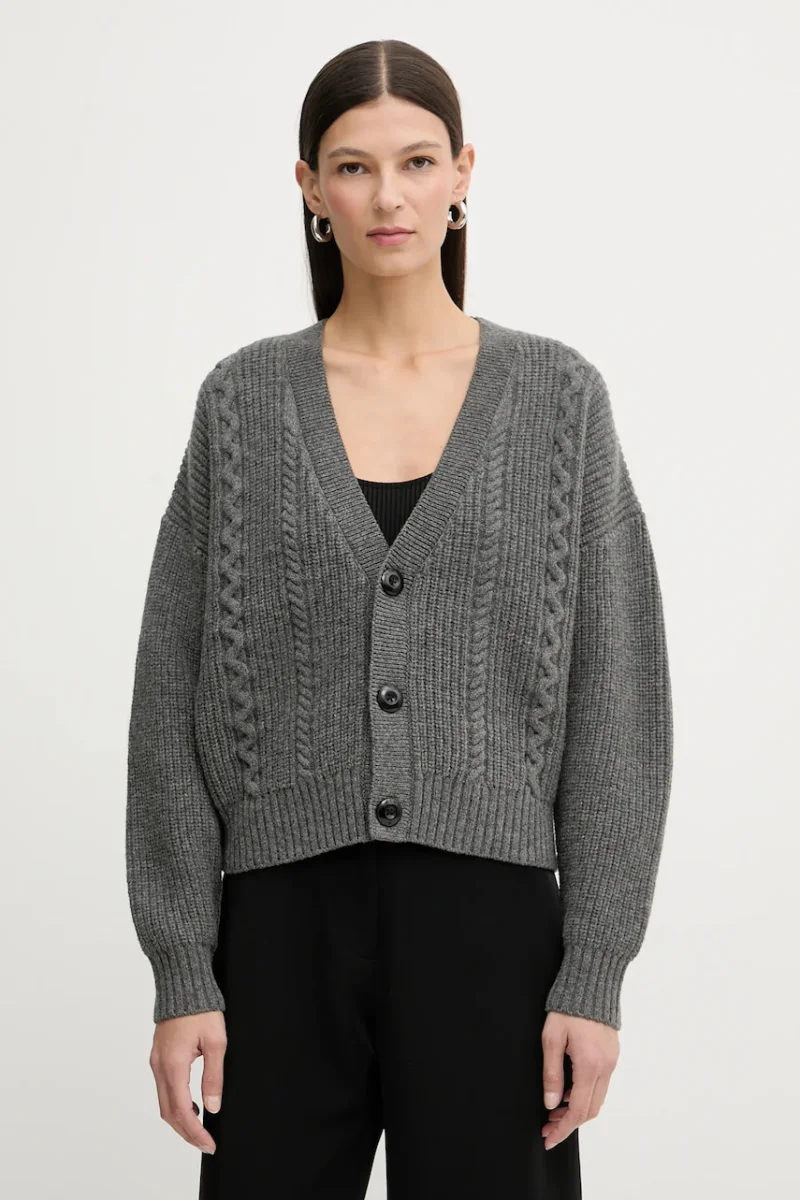 G-Star pulover de lână Cable cropped cardi