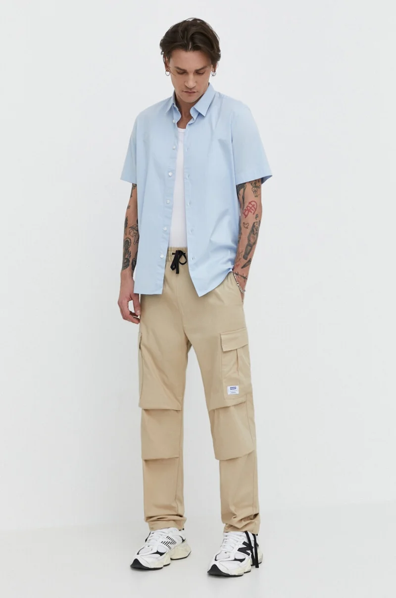 HUGO Blue pantaloni de bumbac