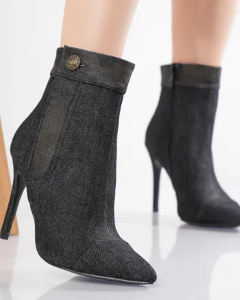Ghete dama Negre din Textil-Blug Lonya