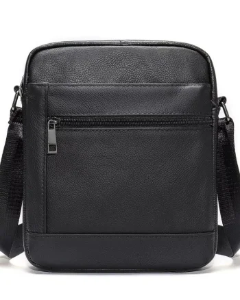 Geanta de umar pentru barbati Mateo GT1819, piele naturala, negru