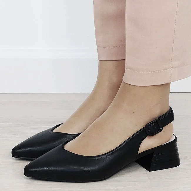 Pantofi negri comozi din piele naturala BY6888-3 02