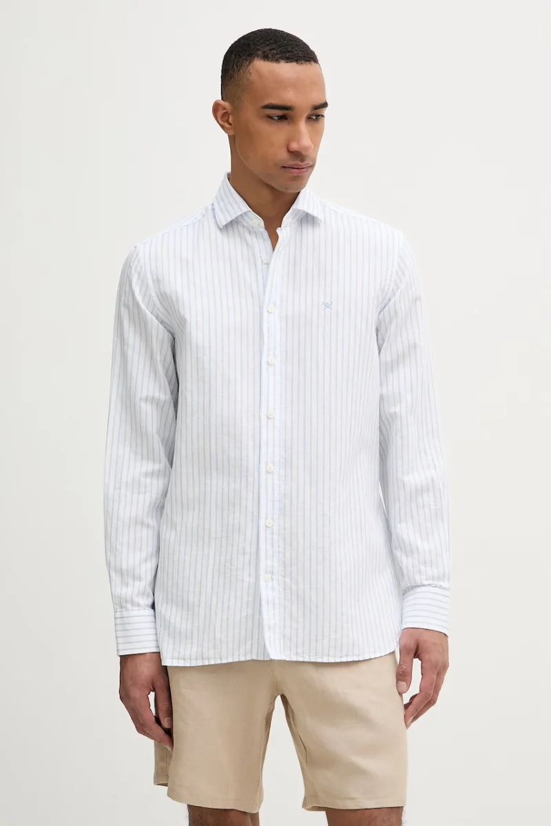 Hackett London cămașă pentru bărbați, cu amestec de in