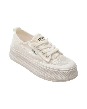 Pantofi sport GRYXX albi, 9122, din material textil