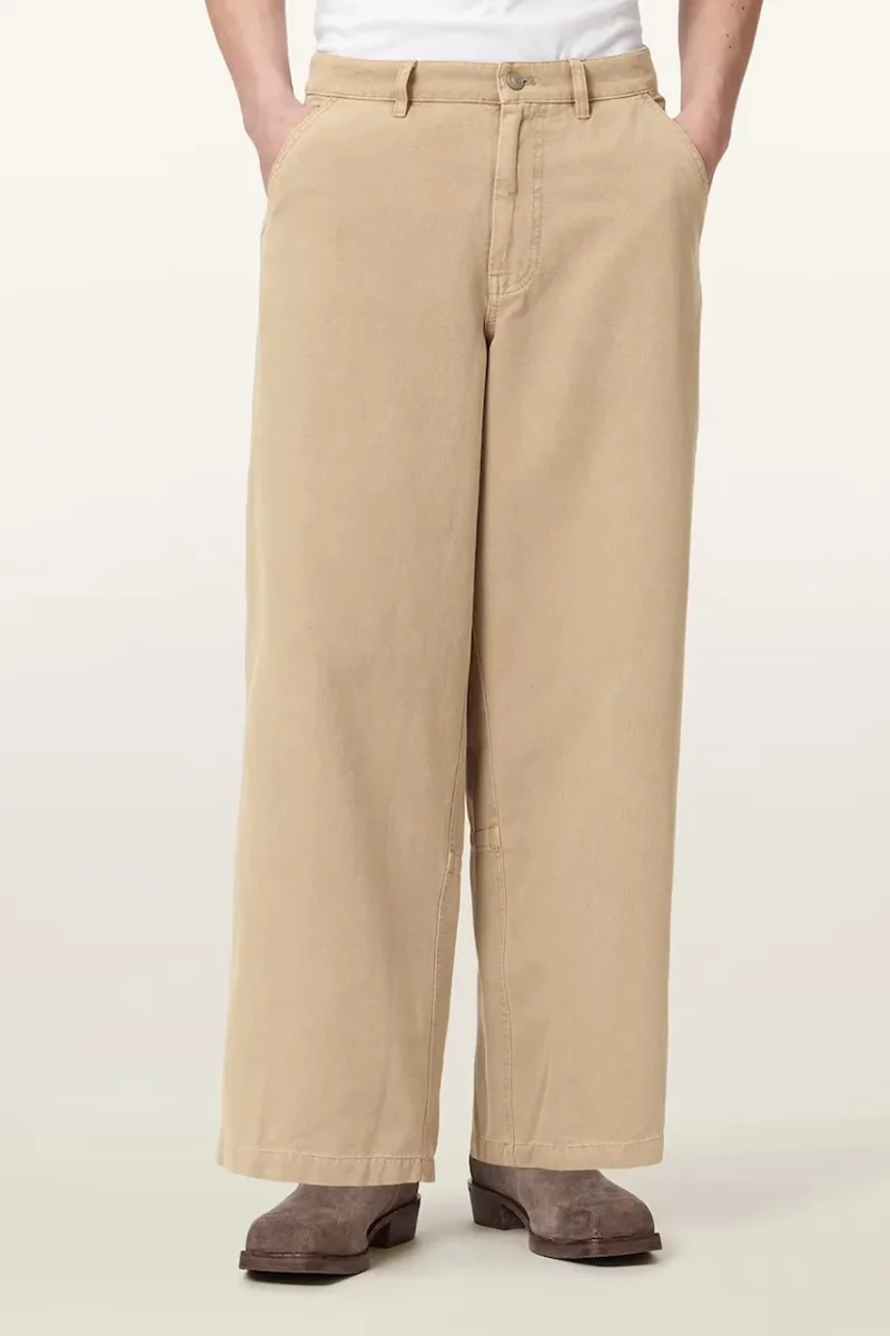 AllSaints pantaloni wide leg bărbați bumbac JACKSON