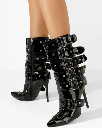 Cizme stiletto Donetta negre
