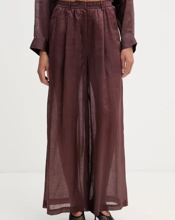 Isabelle Blanche pantaloni straight pentru femei, din in