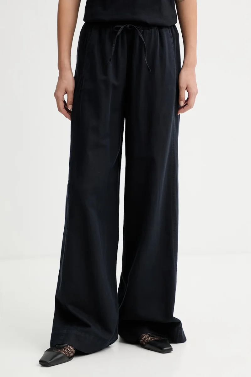 Marc O'Polo pantaloni wide leg pentru femei, cu amestec de in
