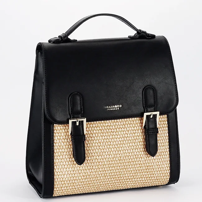 Rucsac negru cu model impletit DHJ727-3 18