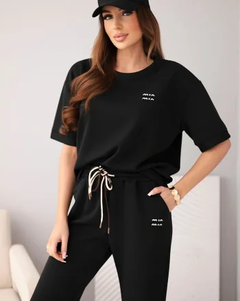 Compleu negru din vascoza cu top...