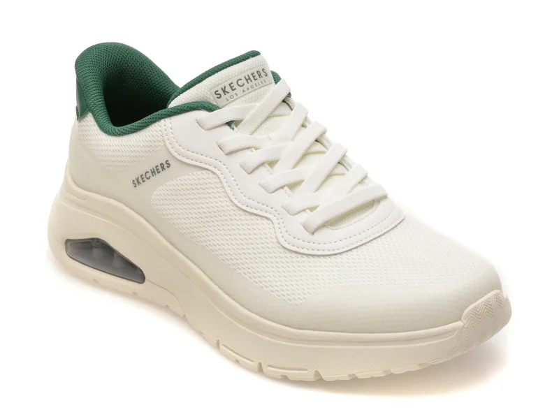 Pantofi sport SKECHERS albi, 183313, din material textil