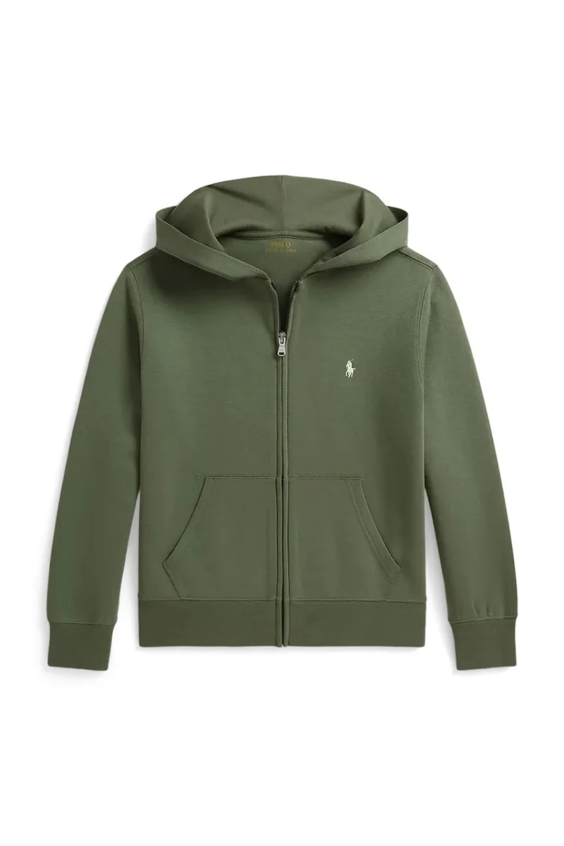 Polo Ralph Lauren hanorac cu fermoar pentru copii, cu bumbac