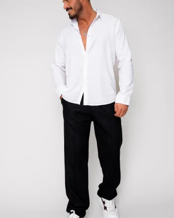Pantaloni lung din IN Black