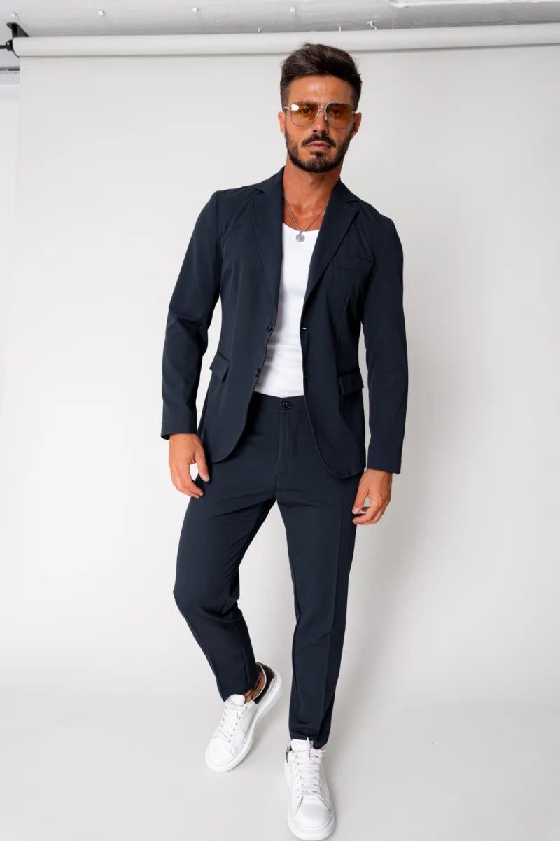 Costum sacou si pantalon lung Navy