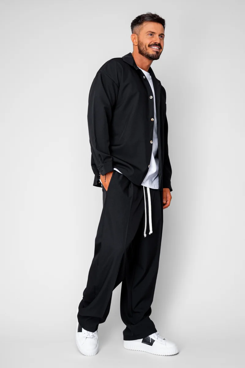 Set Oversized Camasa si pantalon lung Black
