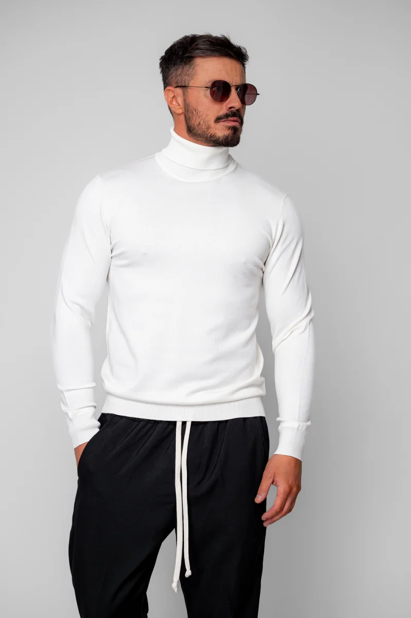 Pulover cu guler inalt Off White
