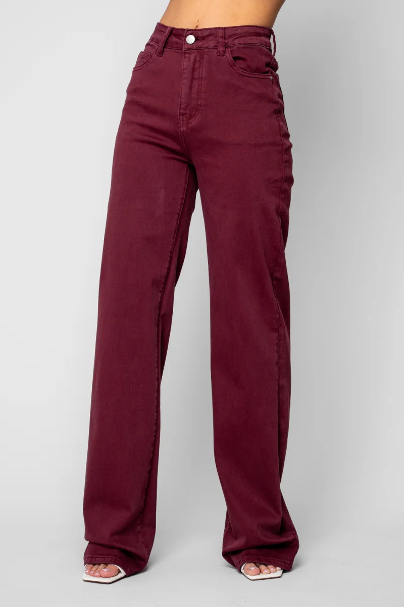 Blugi lungi regular Burgundy