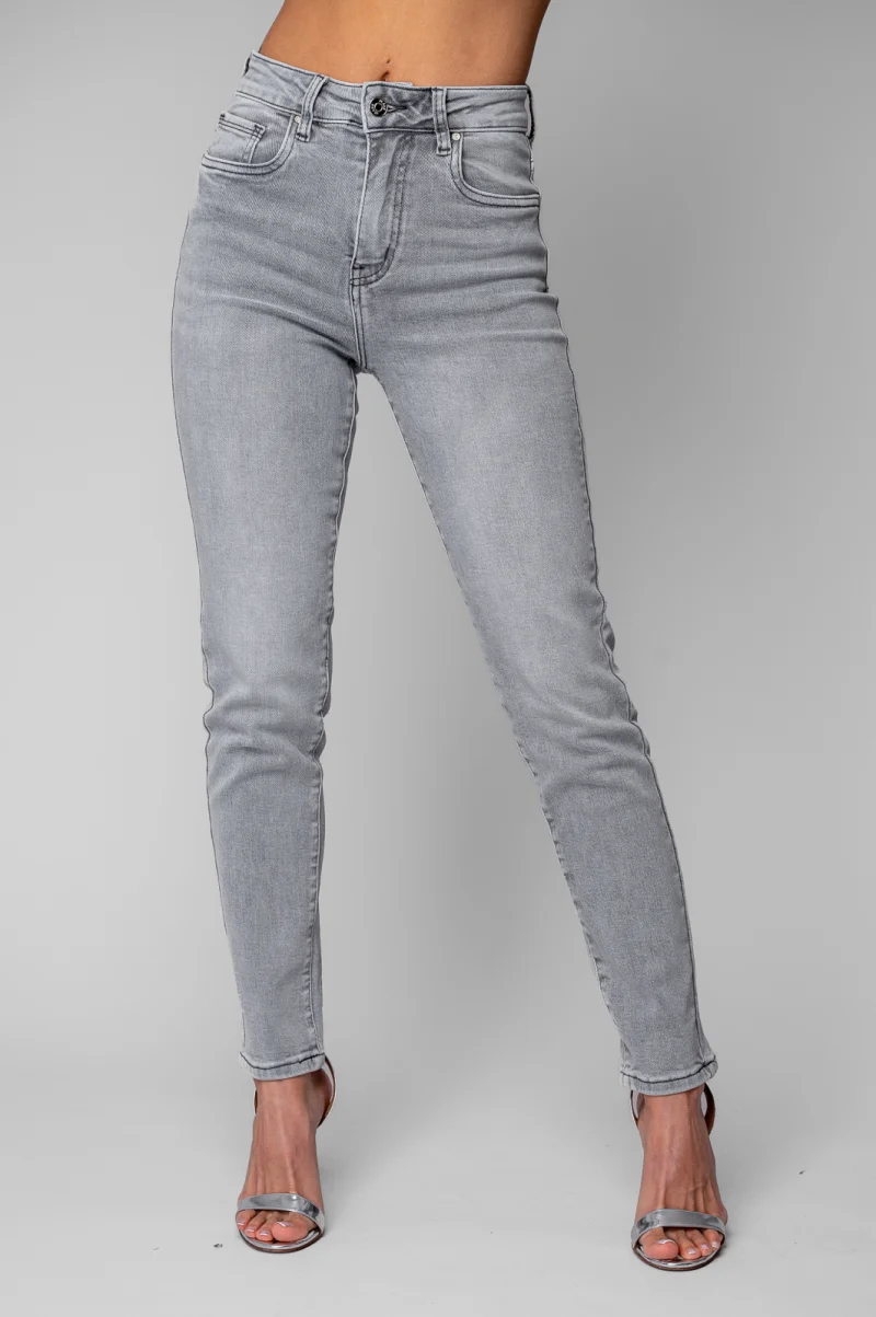 Blugi elastici conici Grey