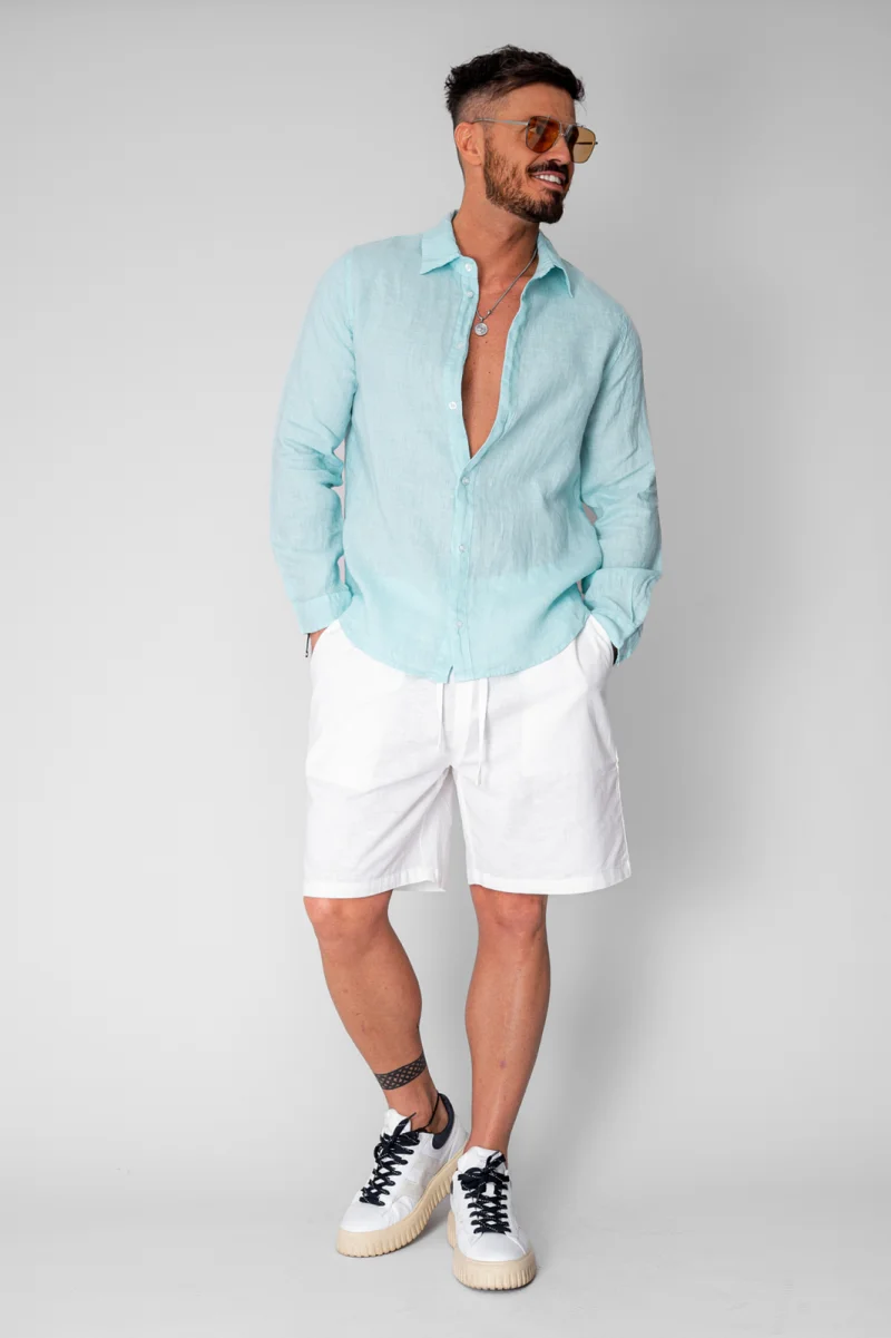 Camasa din 100% In de plaja Mint