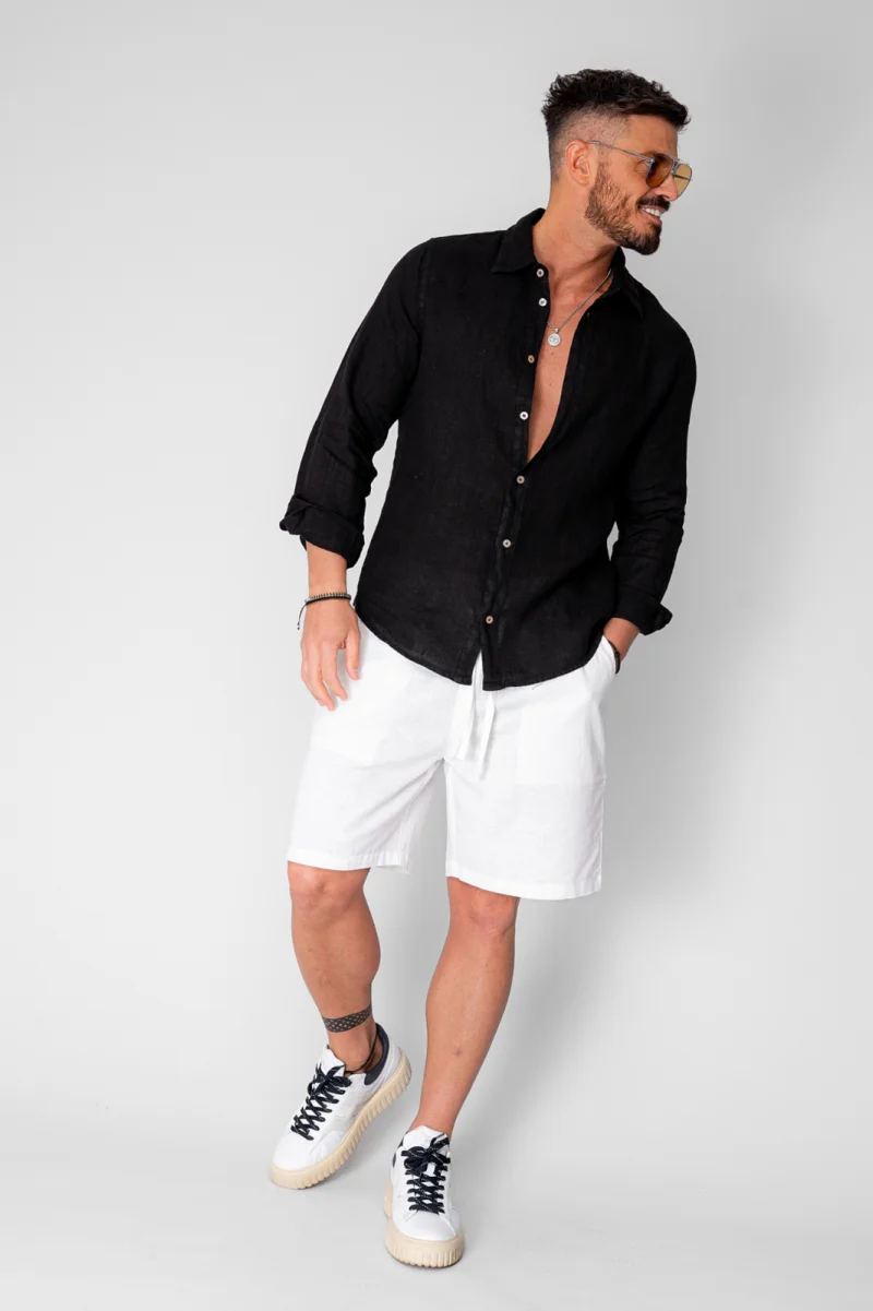 Camasa din 100% In de plaja Black