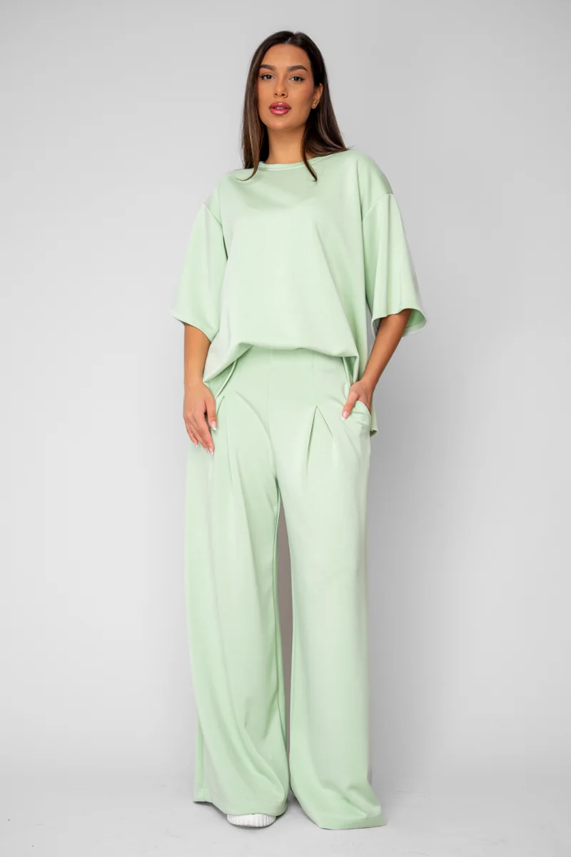 Set Oversized Tricou si Pantalon lung Mint