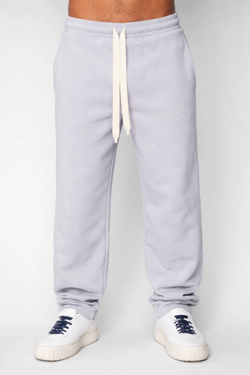 Pantaloni lung drept din 100% Bumbac Grey