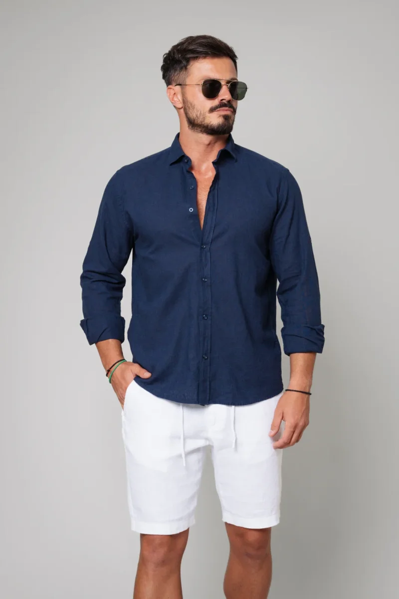 Camasa dIn 100% In Premium Navy