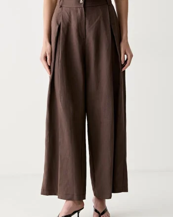 ViCOLO pantaloni culottes pentru femei din in