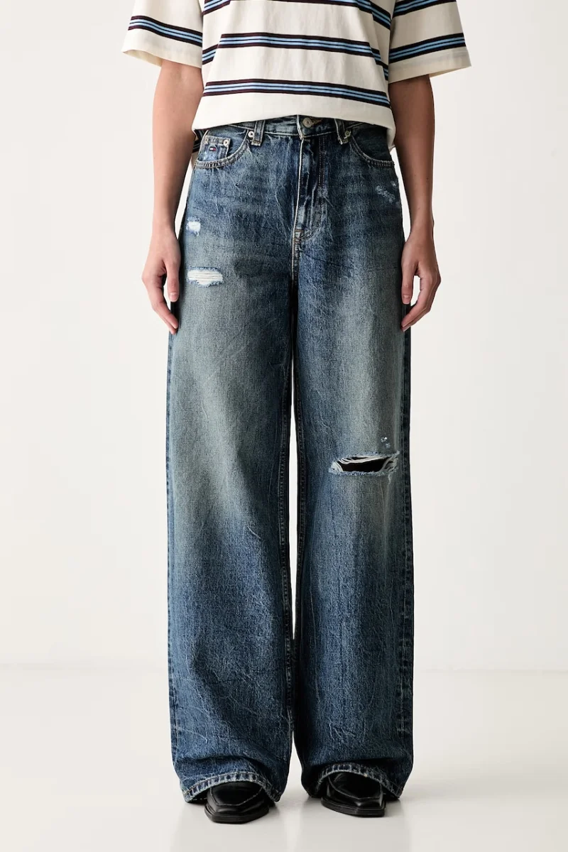 Tommy Jeans blugi wide leg pentru femei