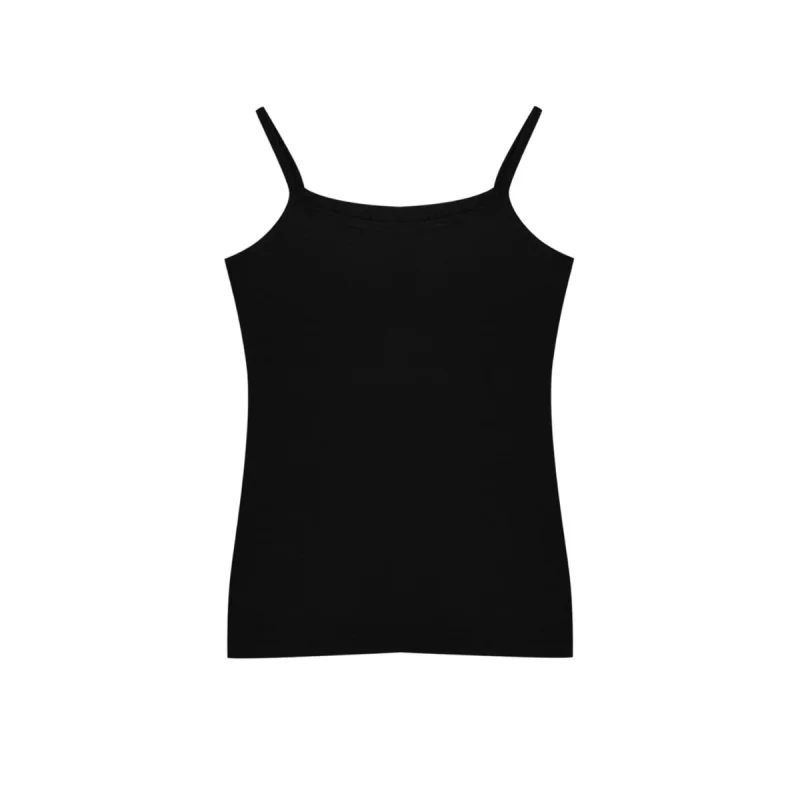 Maiou cu bretele din bumbac, pentru dama, 46100, Negru