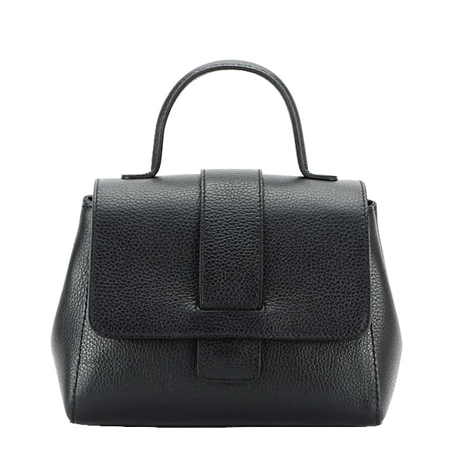 Geanta din piele naturala  neagra 1047 123