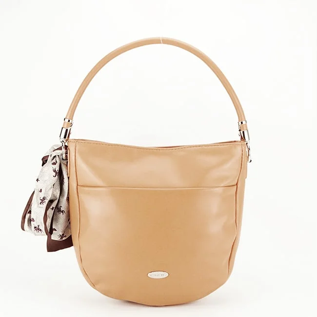 Geanta camel deschis David Jones CM6486 14