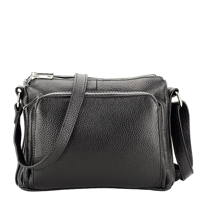 Geanta din piele naturala Camelia 124 Negru