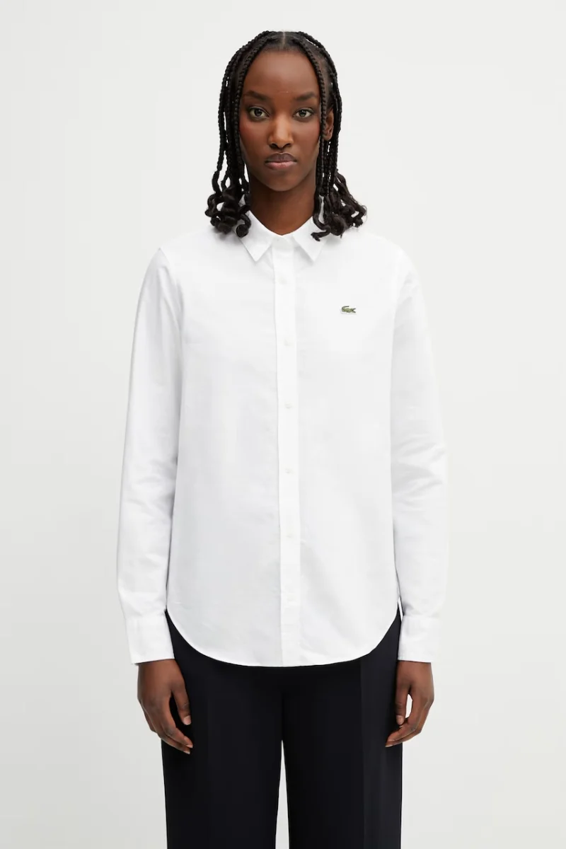 Lacoste cămașă oxford pentru femei, din bumbac