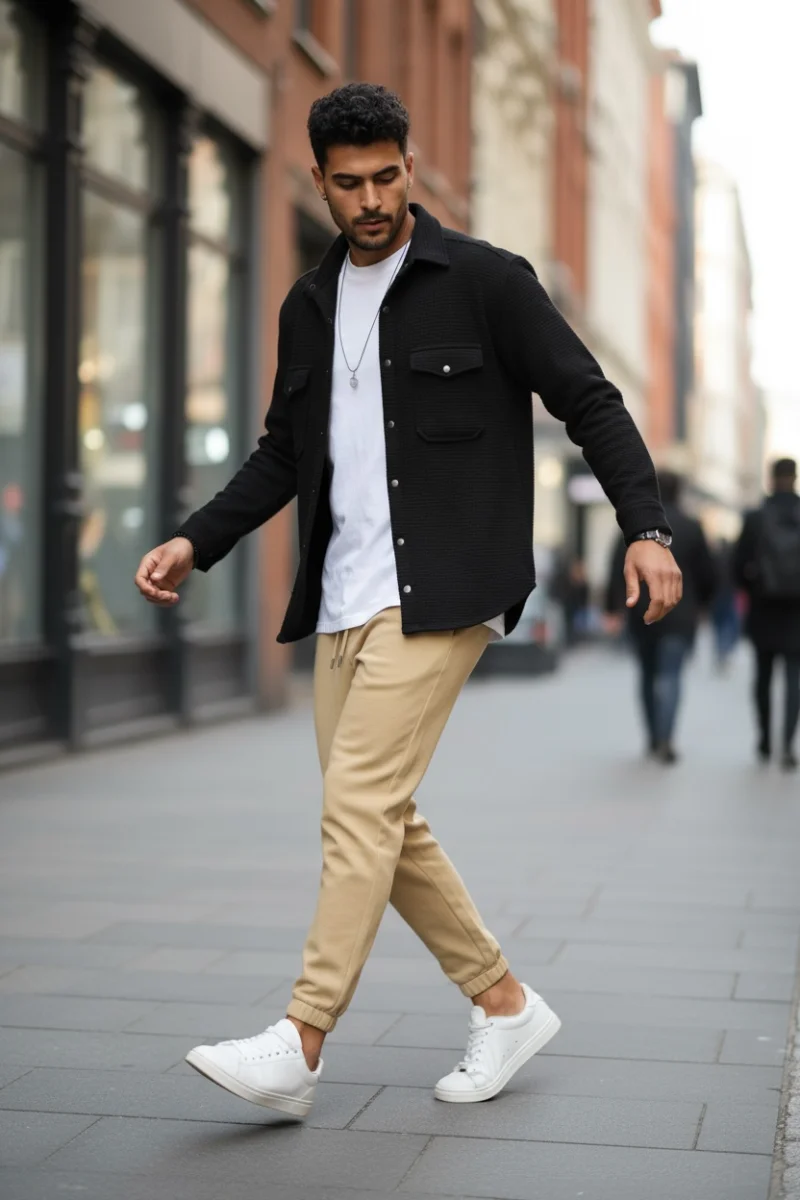 Camasa barbati casual neagra 12991 Y17