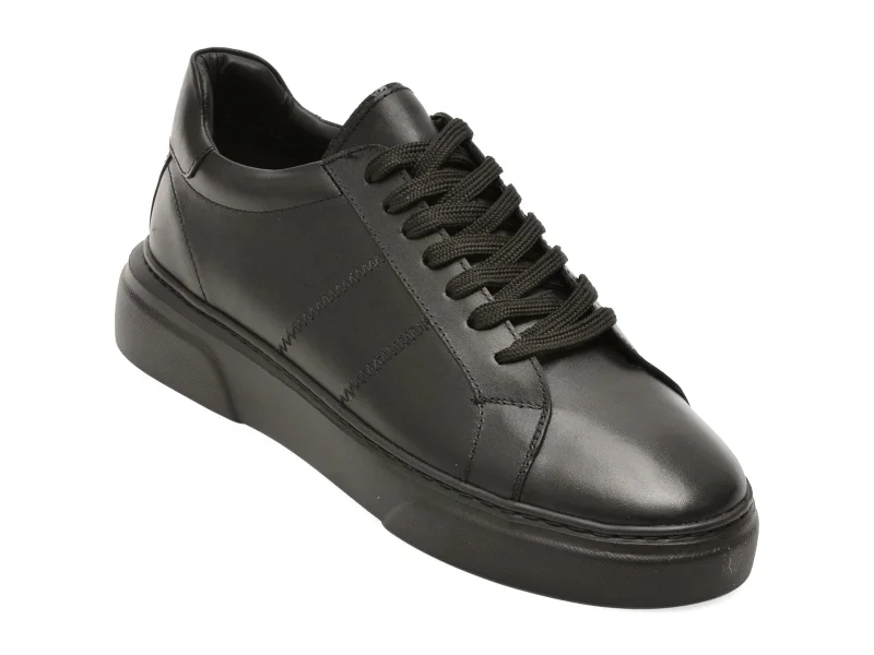 Pantofi sport LOST negri, LST110N, din piele naturala