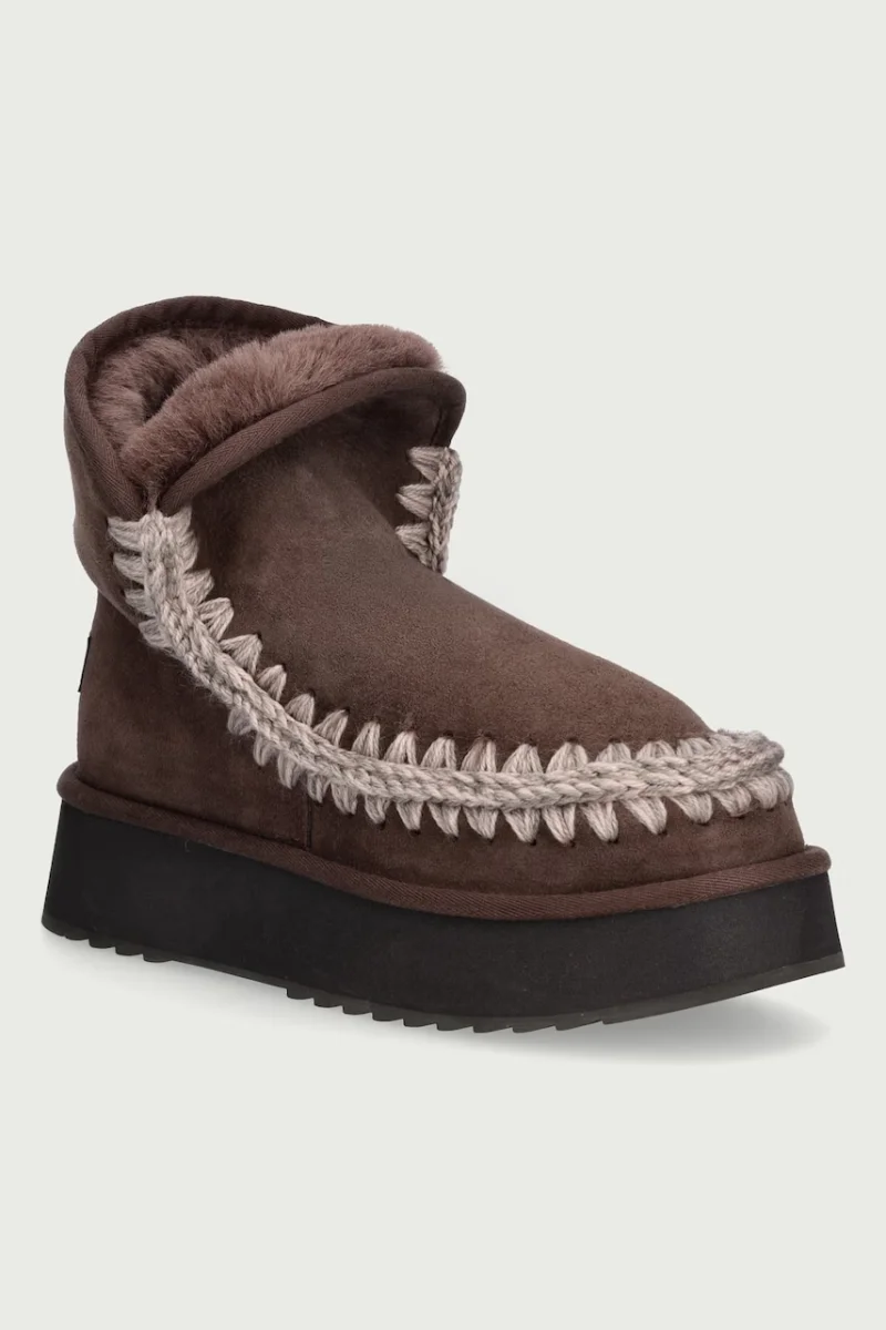 Mou  Platform Boot Suede cizme de zăpadă pentru femei din piele întoarsă