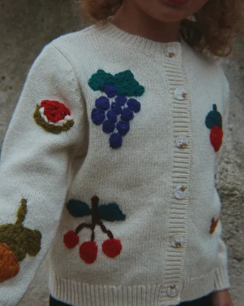 Konges Sløjd  cardigan pentru copii cu lână FRUITY CARDIGAN