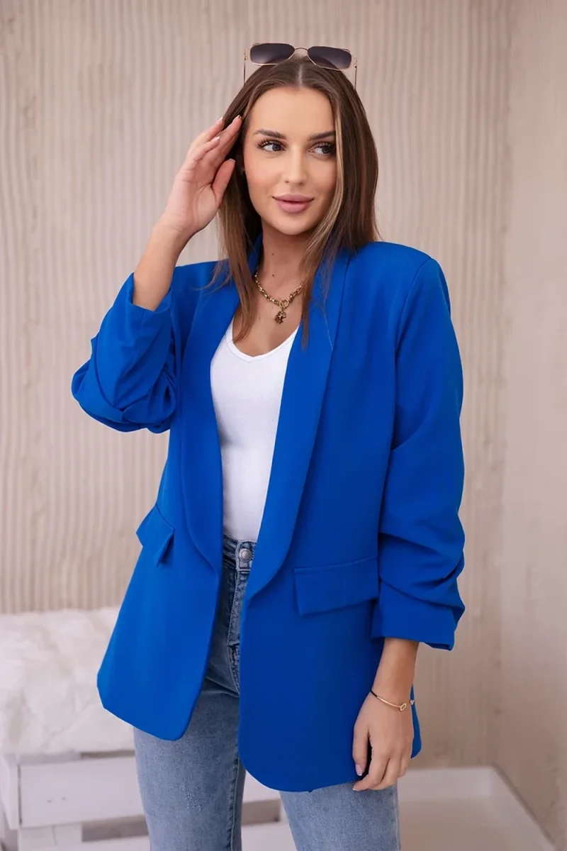 Sacou elegant cu maneci drapate ...