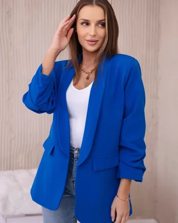 Sacou elegant cu maneci drapate ...