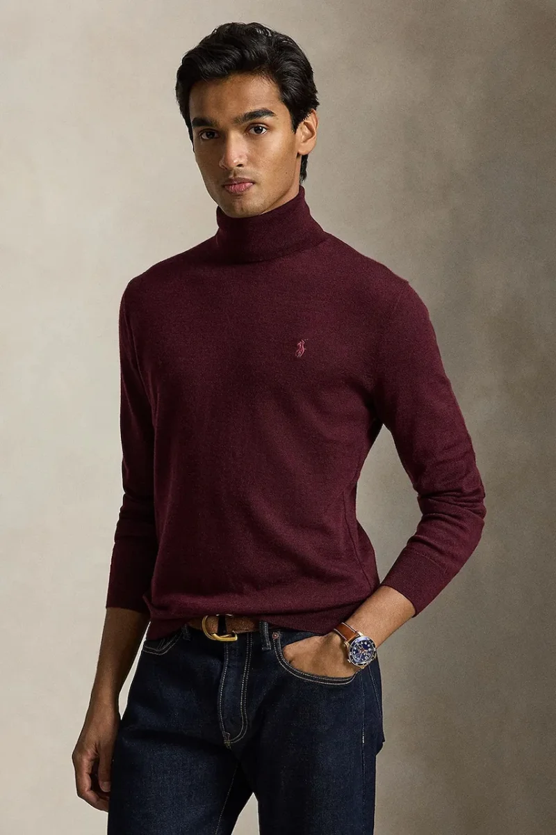 Polo Ralph Lauren  pulover cu guler înalt pentru bărbați din lână