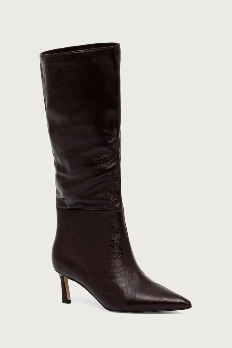 Steve Madden  cizme cu toc cui pentru femei din piele Lavan