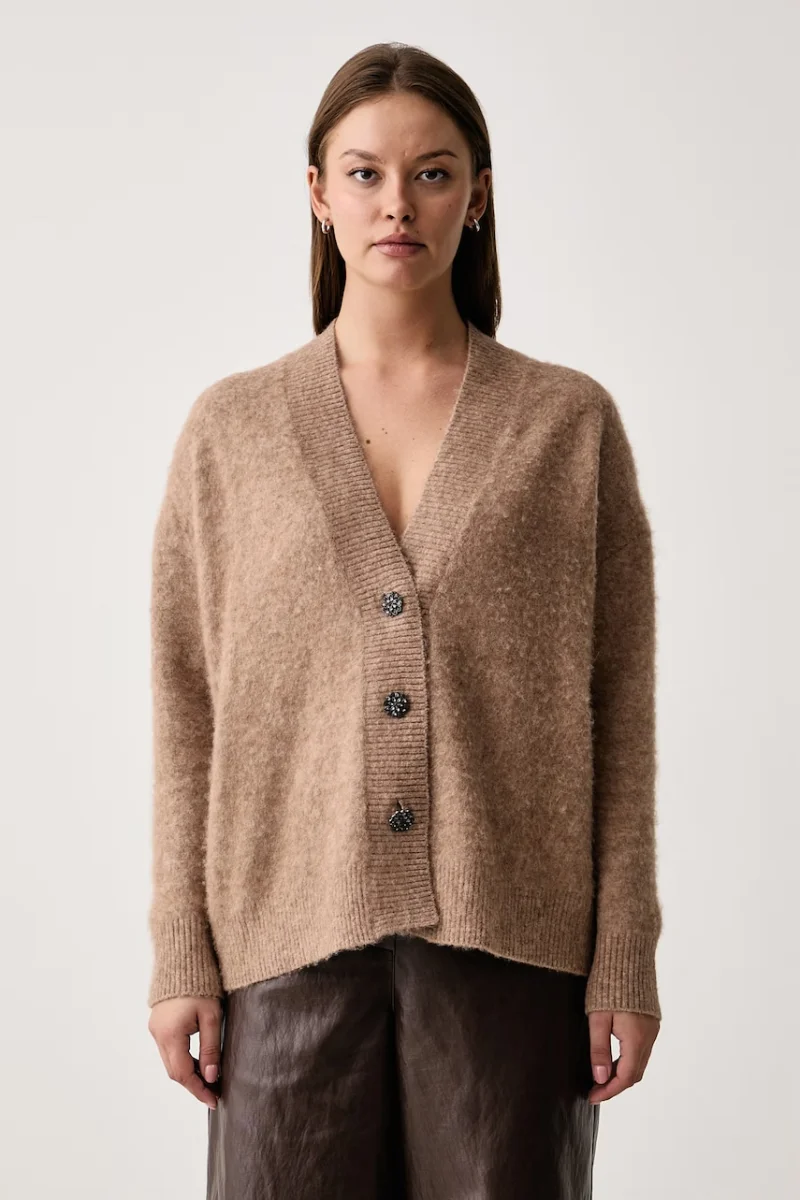 Kaos  cardigan pentru femei cu lână