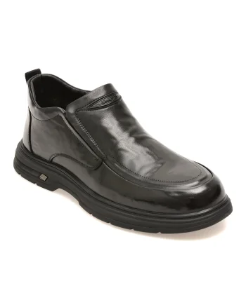 Ghete BITE THE BULLET negre, 86363, din piele naturala