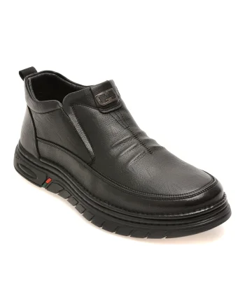 Ghete BITE THE BULLET negre, 86371, din piele naturala