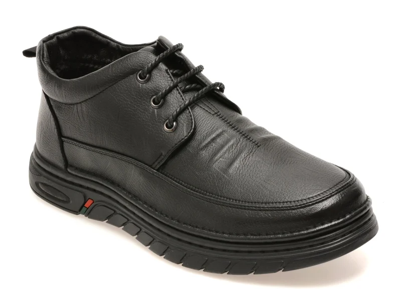 Ghete BITE THE BULLET negre, 86372, din piele naturala
