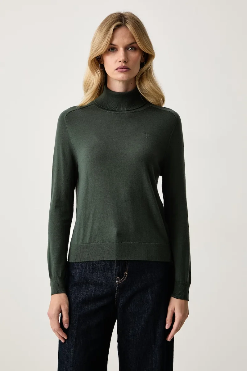Trussardi  pulover cu guler înalt pentru femei din lână