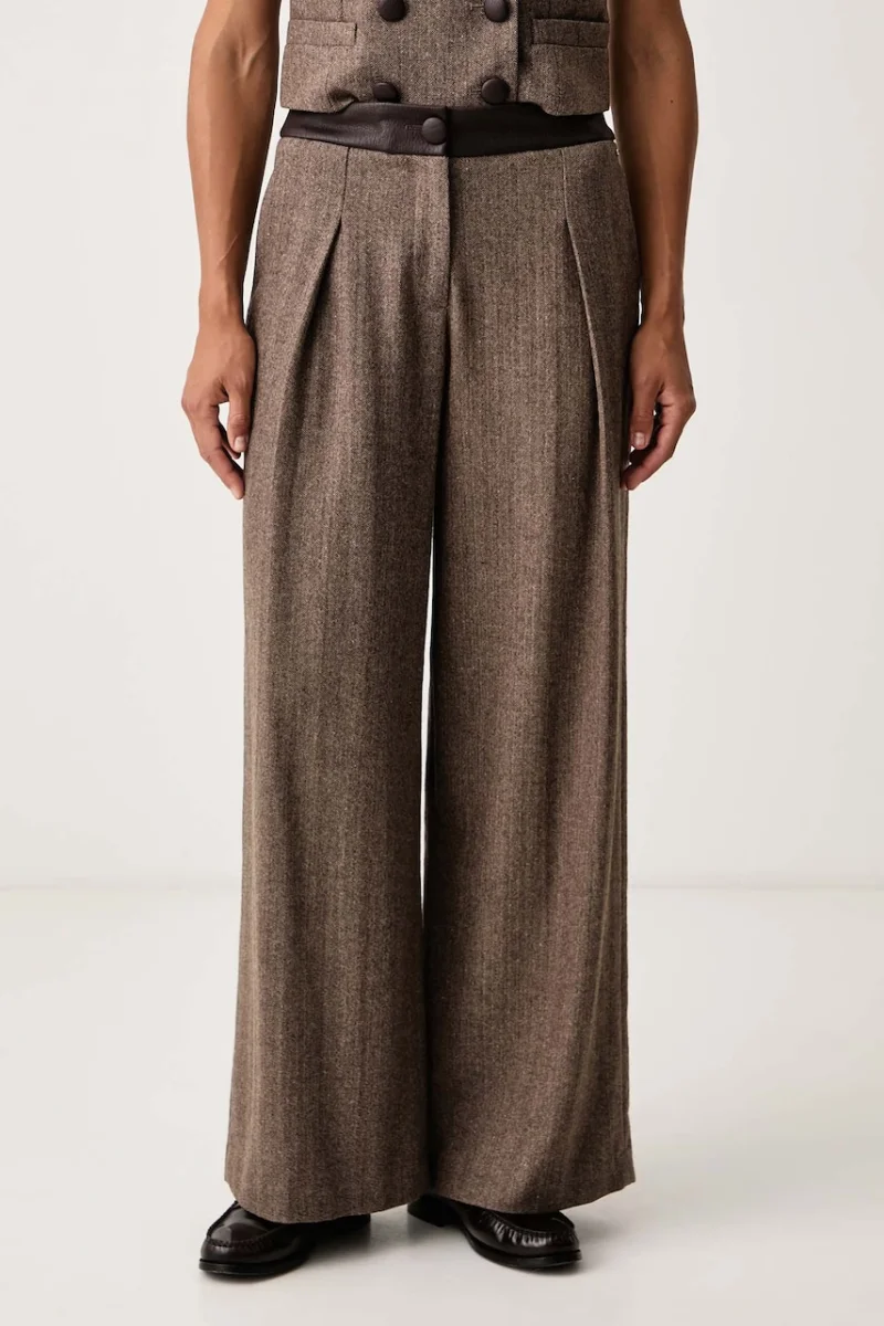 Armani Exchange  pantaloni pentru femei cu lână