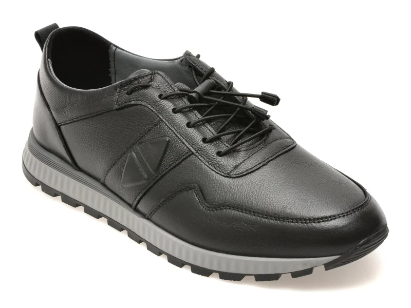 Pantofi sport BITE THE BULLET negri, OY1105, din piele naturala